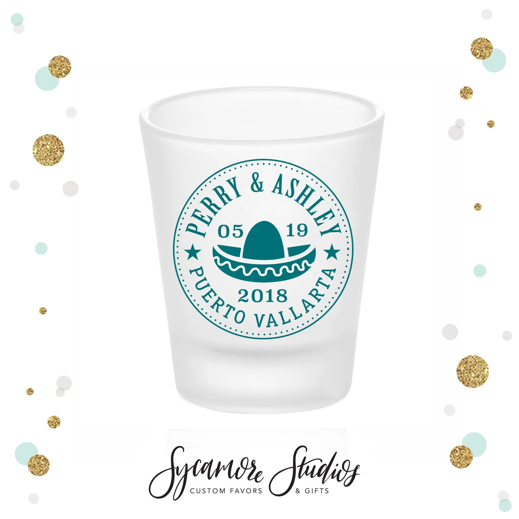 Destination Wedding - Frosted Shot Glass #9F