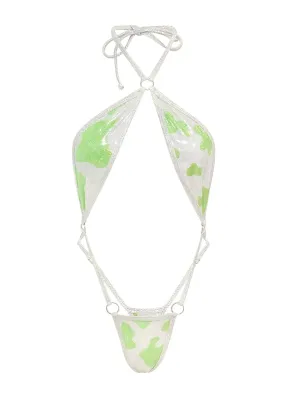 Diamond Dolls Spell Slider Cow Print - Lime