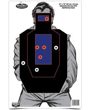 Dirty Bird 12" x 18" Bad Guy IPSC Silhouette Target