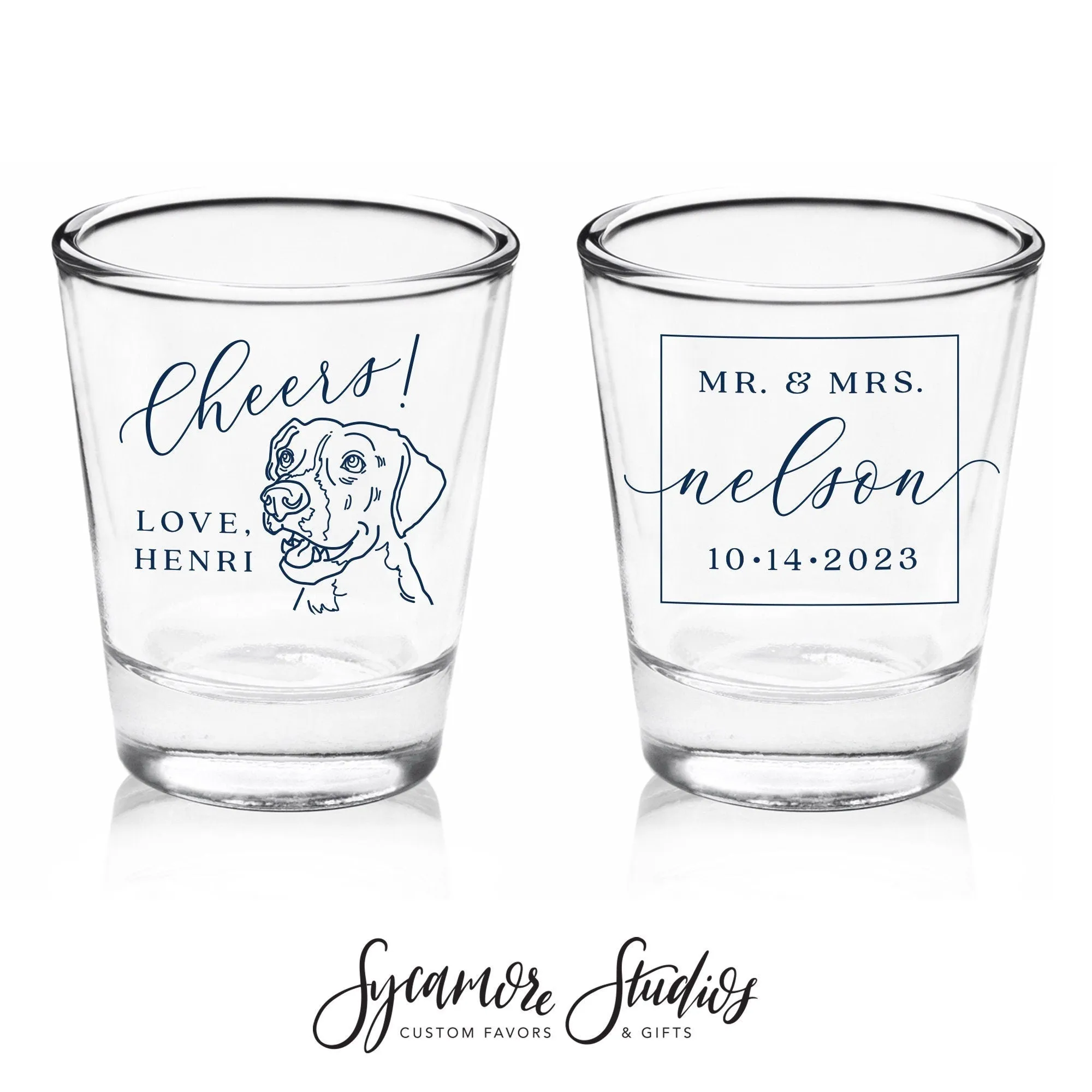 Double-Sided Shot Glass #204C - Dog or Cat