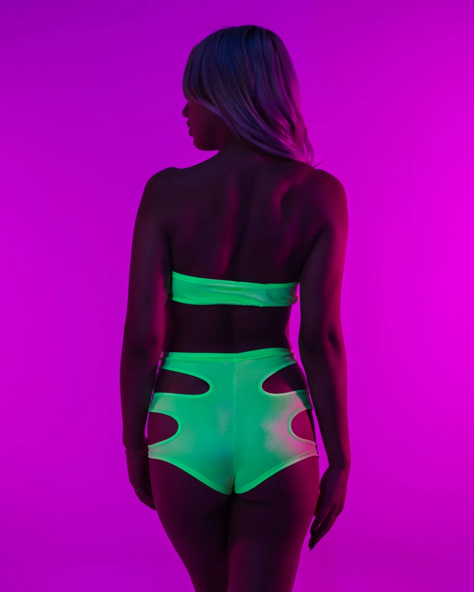Euphoric Rebellion Peekaboo Sides High Waist Booty Shorts
