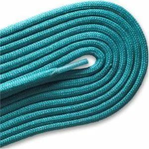 Fashion Casual/Athletic Round 3/16" Laces Custom Length with Tip - Turquoise (1 Pair Pack) Shoelaces
