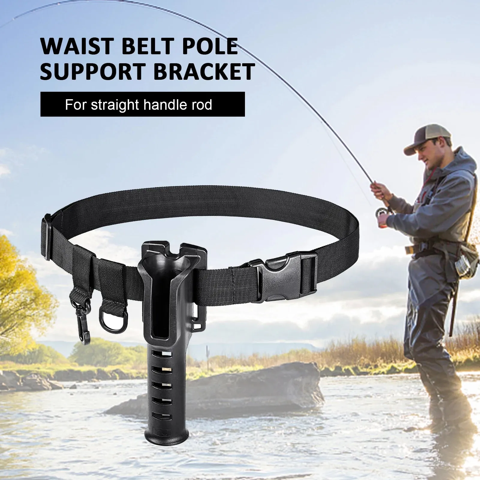 Fishing Rod Belly Support Stand Up Pole Holder For Boat Sea Fishing