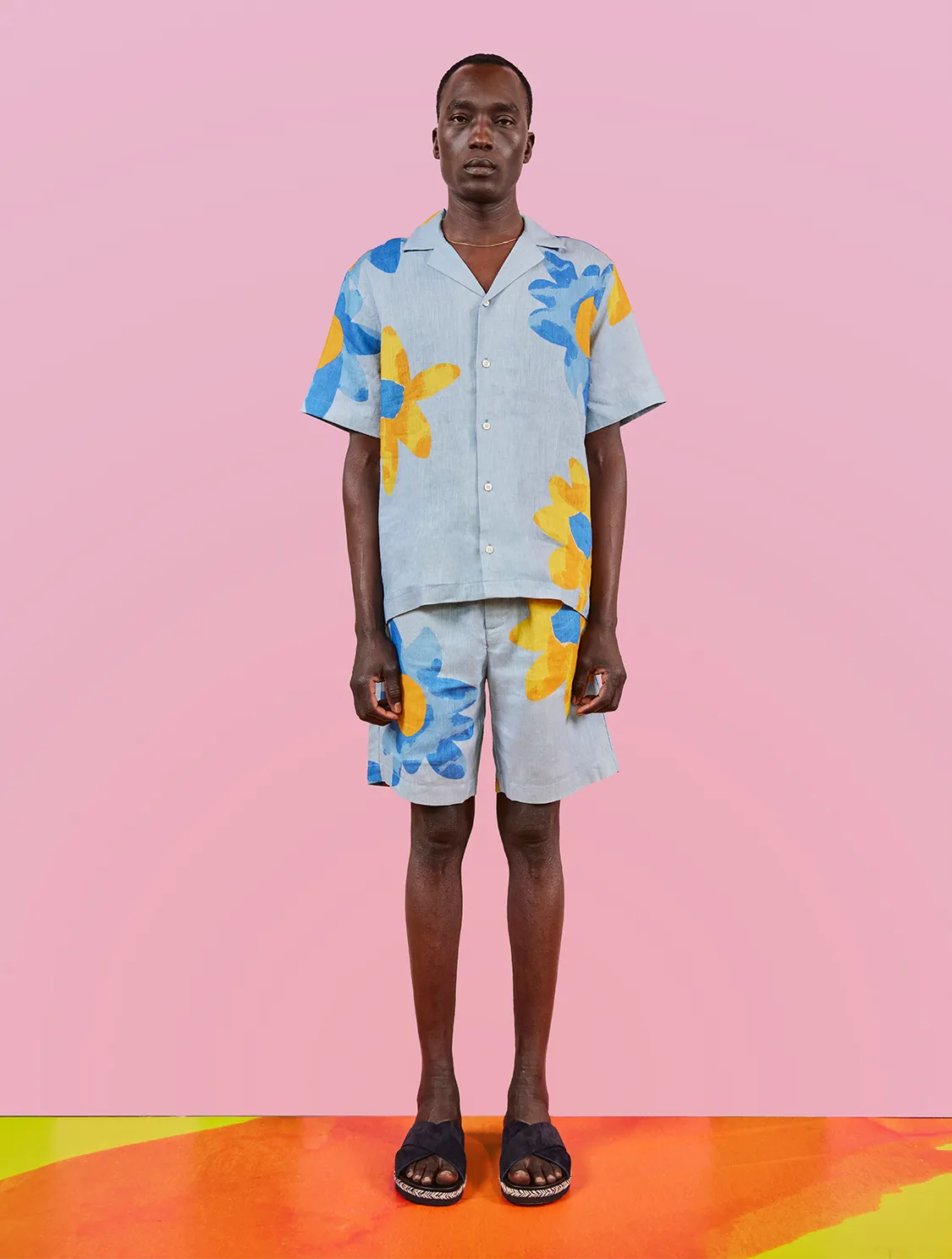 FLORAL ROBERTO LINEN SHIRT