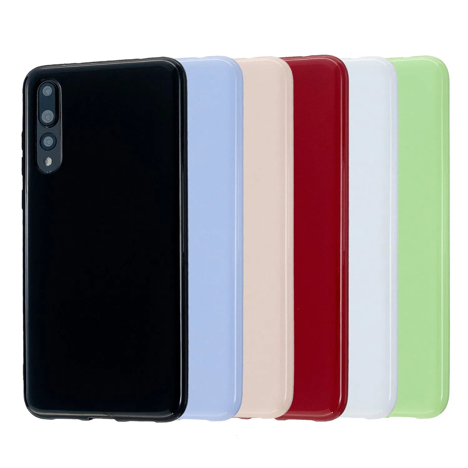 For HUAWEI P20/P20 Lite/P20 Pro Cellphone Case Simple Profile Soft TPU Phone Case Anti-Slip Smartphone Cover Taro purple