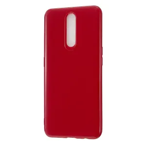 For OPPO F11/F11 Pro Cellphone Cover Glossy TPU Simple Profile Bumper Protective Mobile Phone Case Rose red