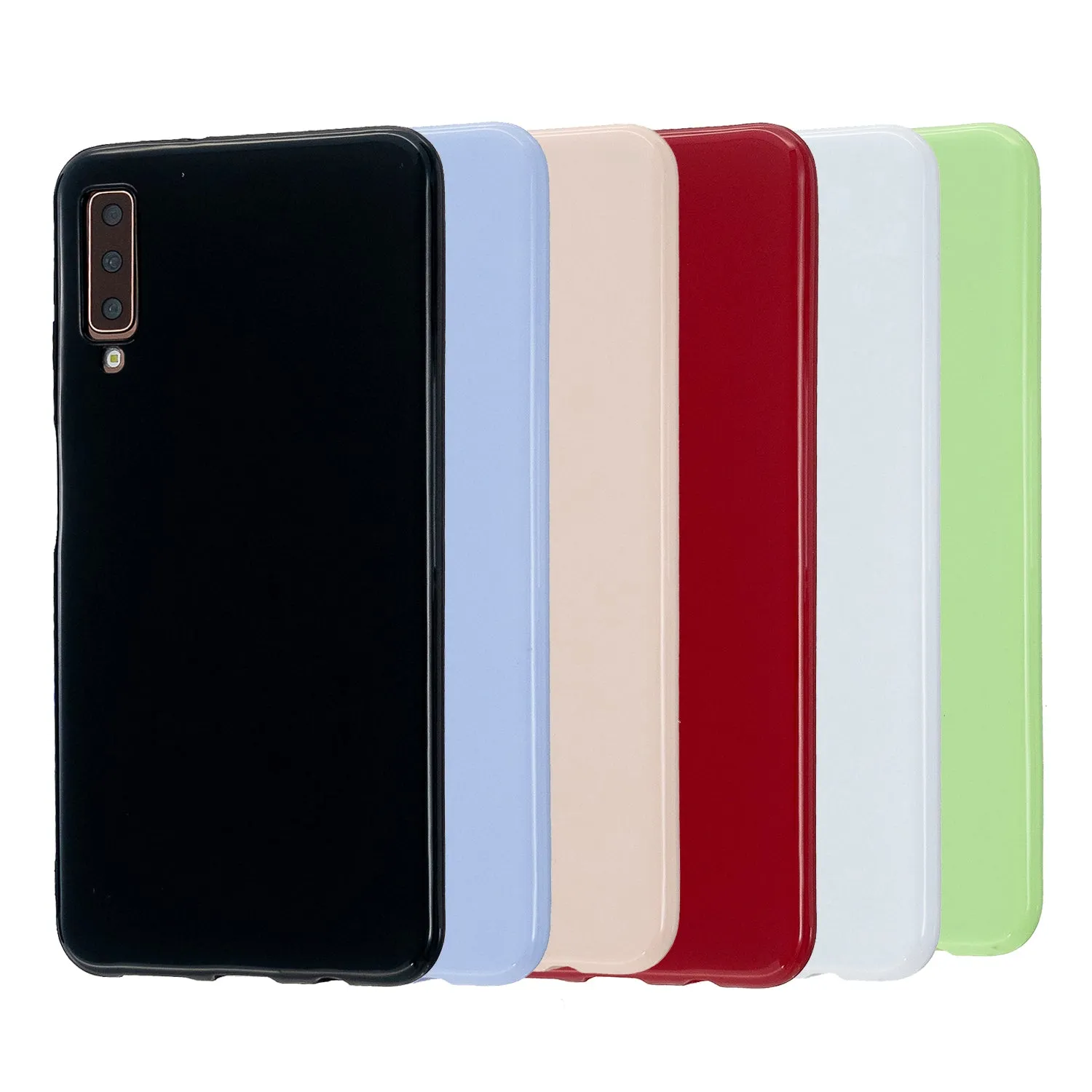 For Samsung A7 2018/A920 Smartphone Case Soft TPU Precise Cutouts Anti-slip Overal Protection Cellphone Cover  Milk white