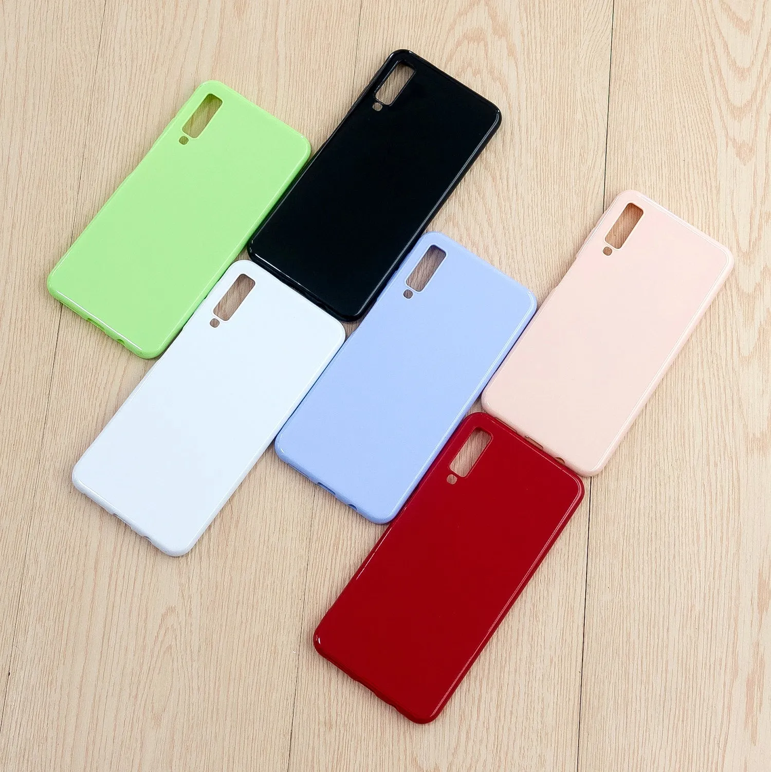 For Samsung A7 2018/A920 Smartphone Case Soft TPU Precise Cutouts Anti-slip Overal Protection Cellphone Cover  Milk white
