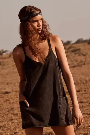 Free People: Hot Shot Mini Dress in Black