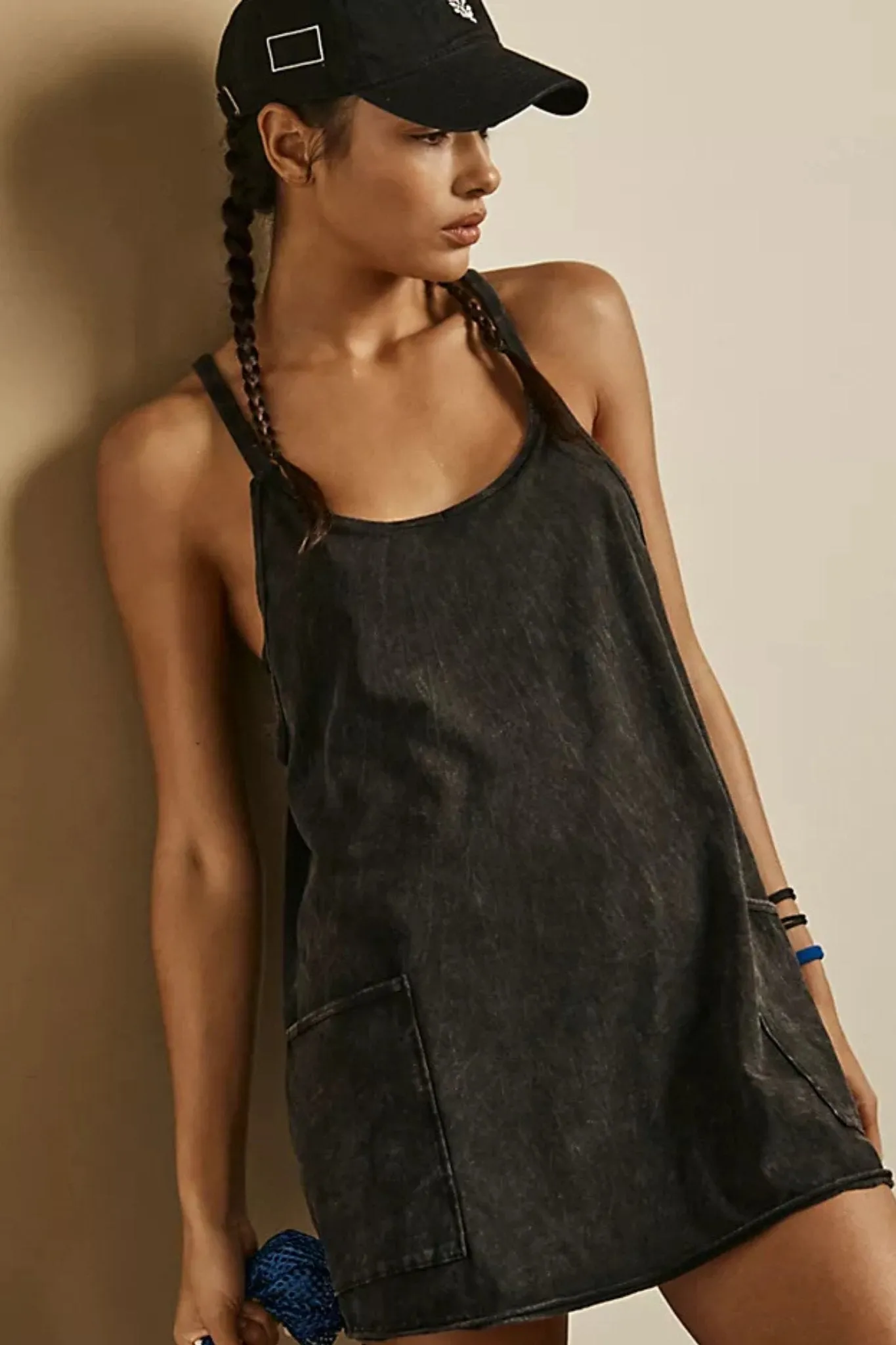 Free People: Hot Shot Mini Dress in Black
