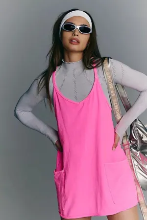 Free People: Hot Shot Mini Dress in Hot Pink