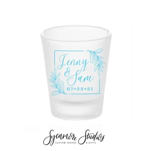Frosted Shot Glass #62 - Geometric Monogram