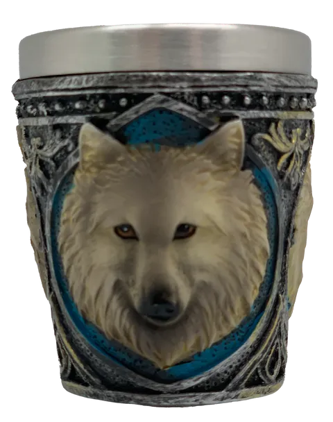 Gray Wolf Relief Shot Glass