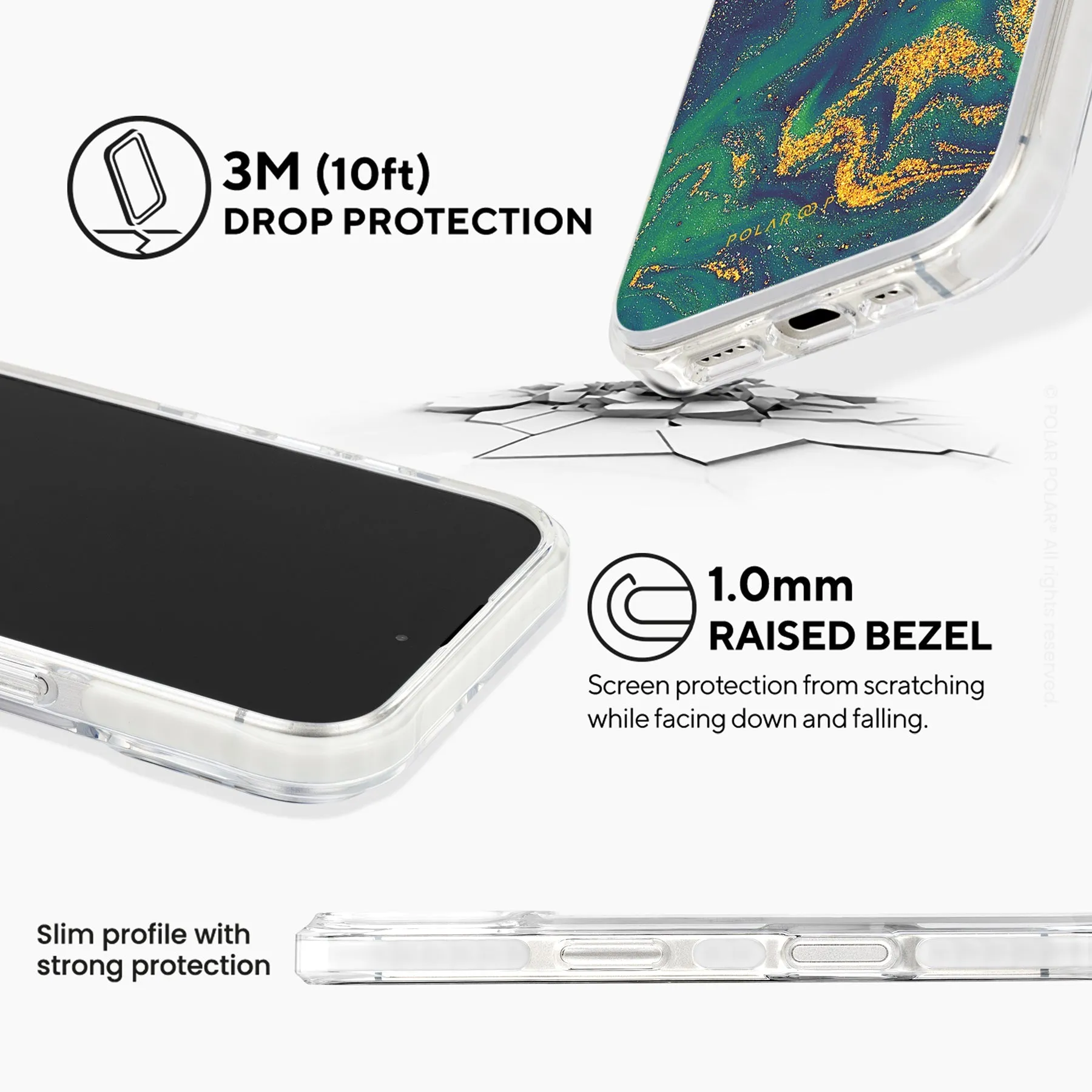Green Night Quicksand - iPhone 16 Clear Bumper MagSafe Case