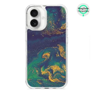 Green Night Quicksand - iPhone 16 Clear Bumper MagSafe Case