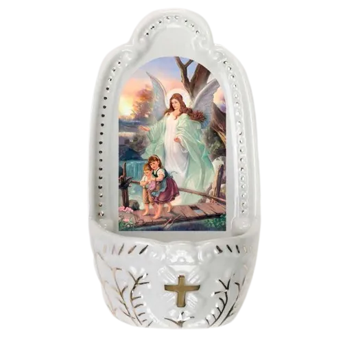 Guardian Angel Holy Water Font 5 1/4