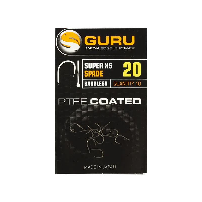 GURU Super XS Eyed, Spade, Barbed and Babrless Hooks
