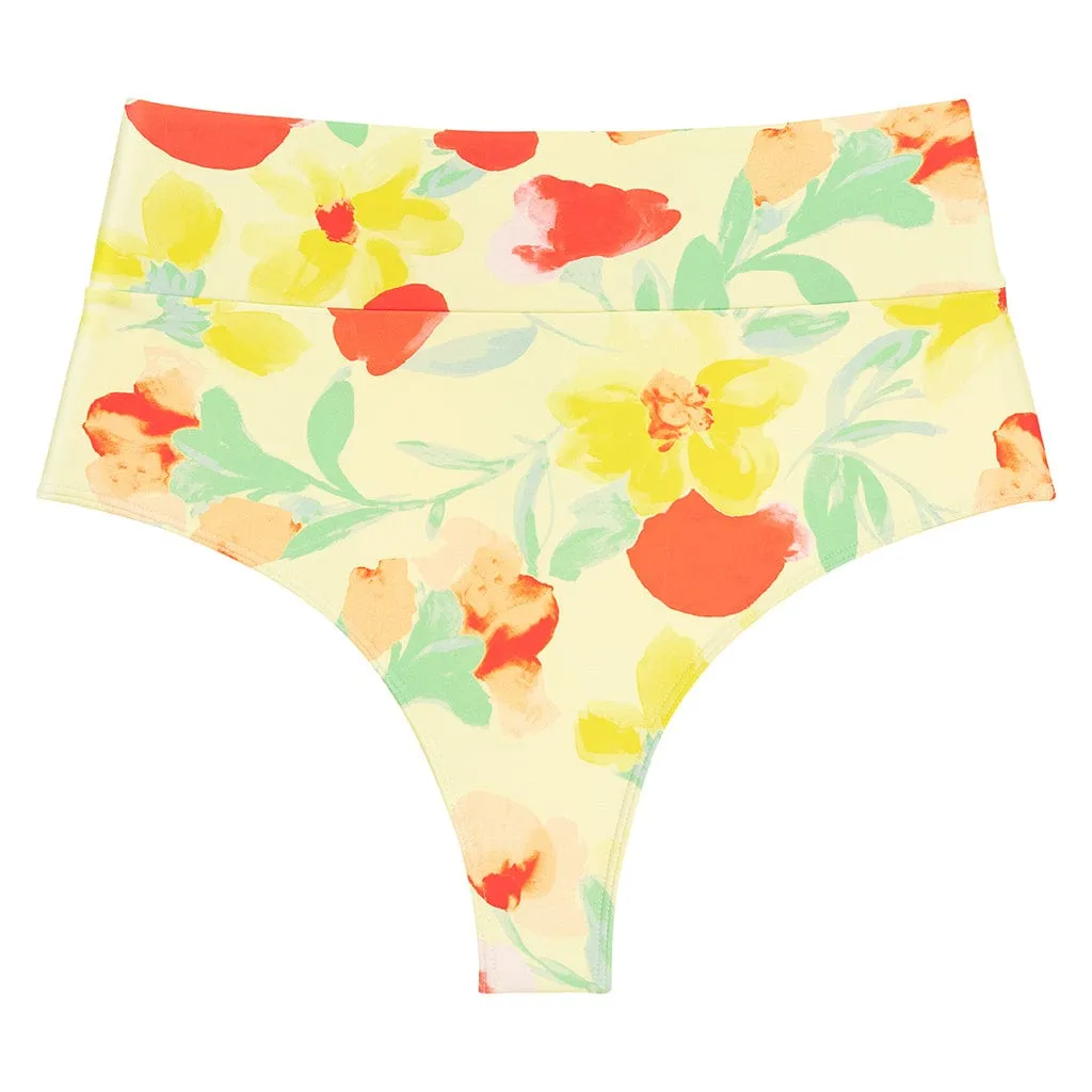 Helena Floral Added Coverage High Rise Bikini Bottom