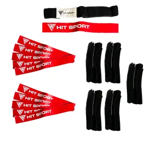 Hit Sport Rugby Red Tag Belt | 10 pack
