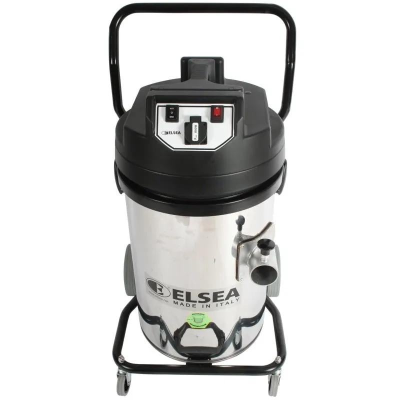 Industrial 2-Motor Vacuum with Filter Shaker and 24 Ft. High Reach Attachment Kit, Stainless