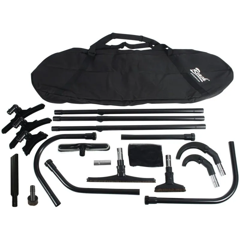 Industrial 2-Motor Vacuum with Filter Shaker and 24 Ft. High Reach Attachment Kit, Stainless