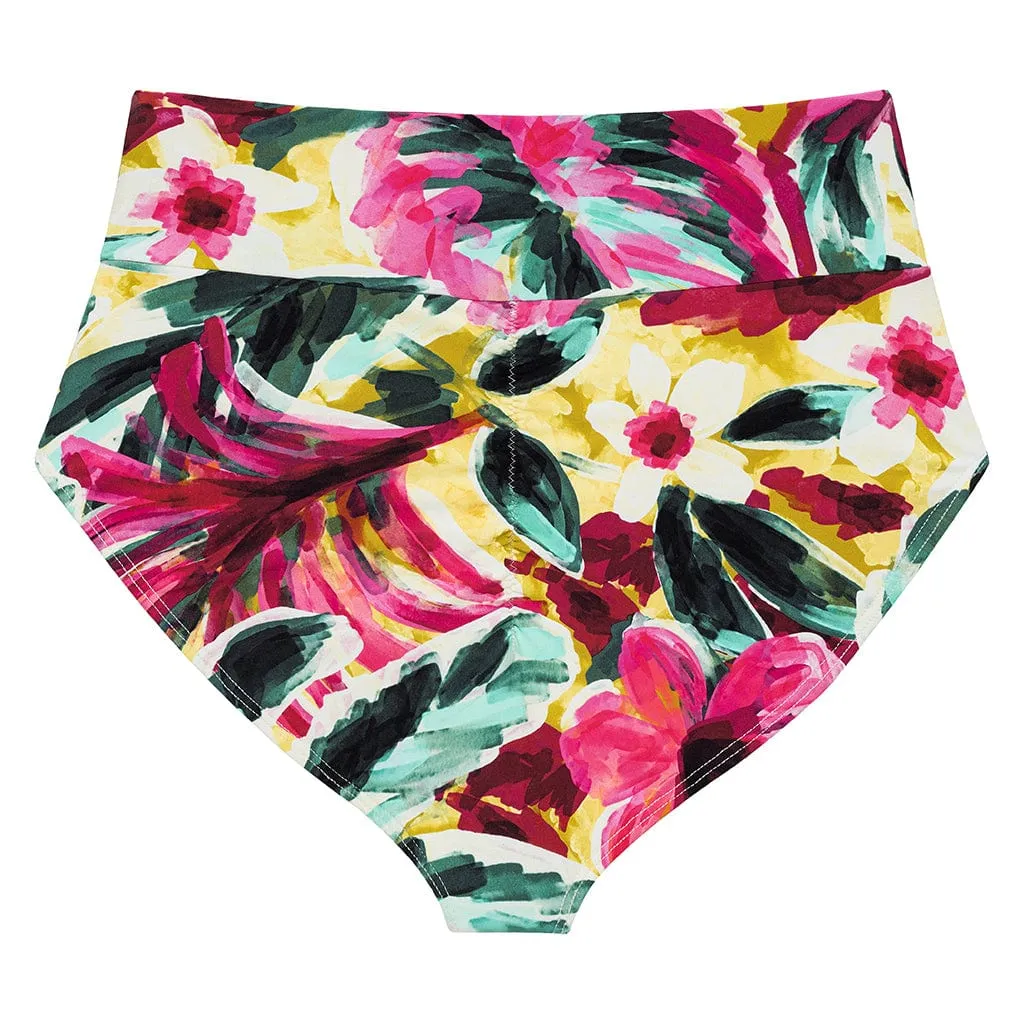 Isla Floral Full Coverage High Rise Bikini Bottom