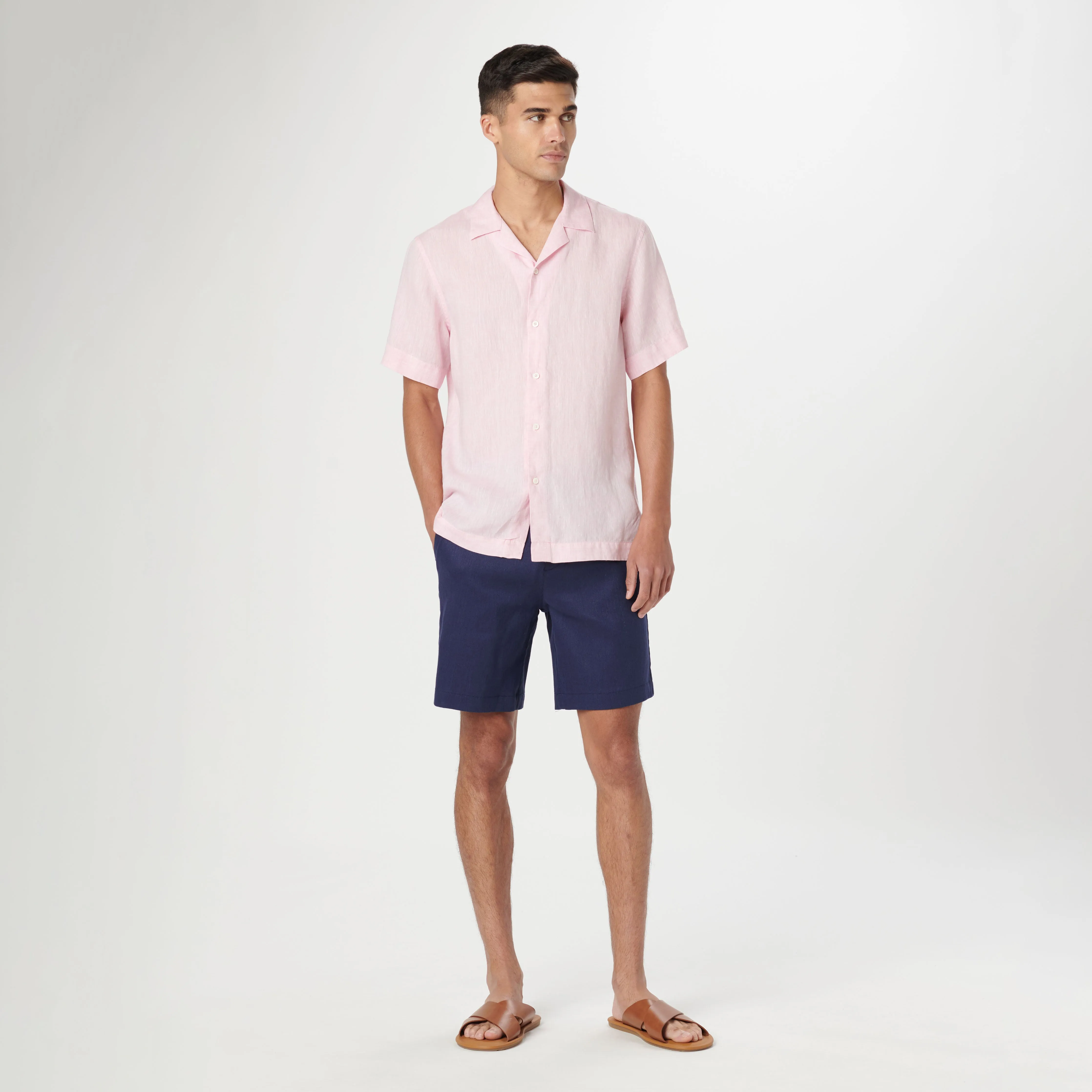 Jackson Solid Linen Camp Shirt