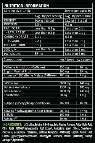 Kamikaze Pre Workout by Athletic Sport