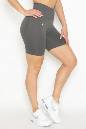 Kendall Scrunch Bum Shorts Dark Grey