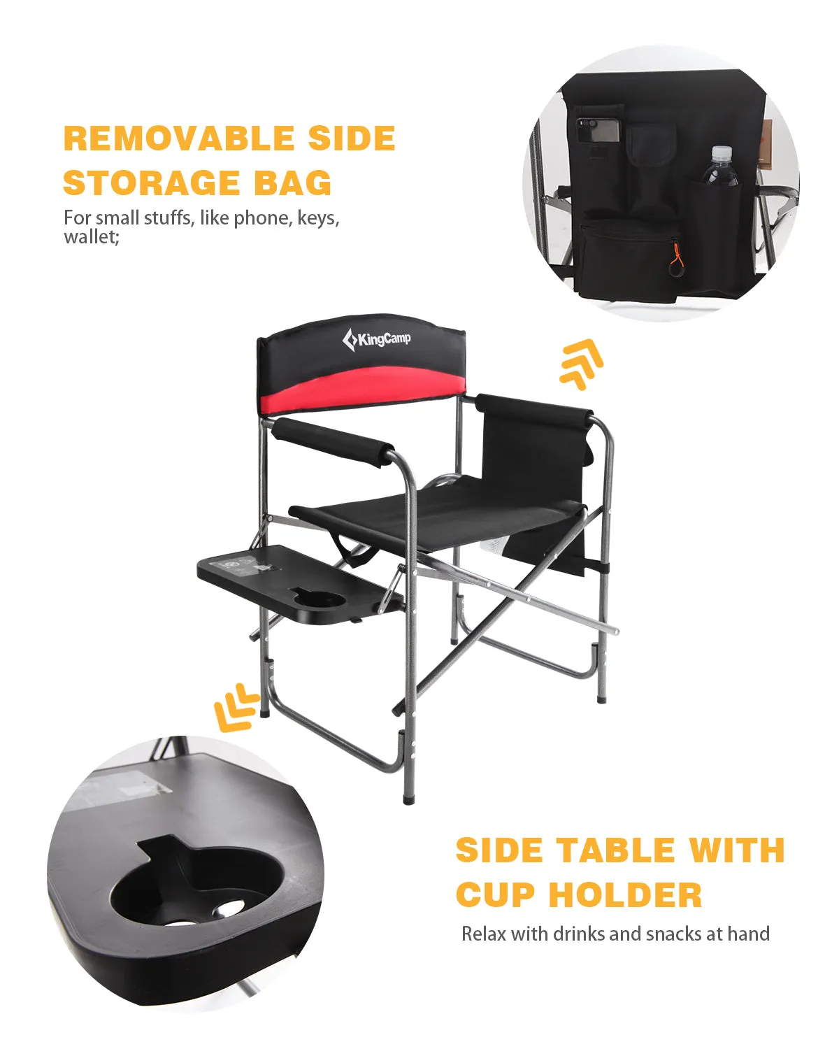 King Camp Red Folding Camp Chair