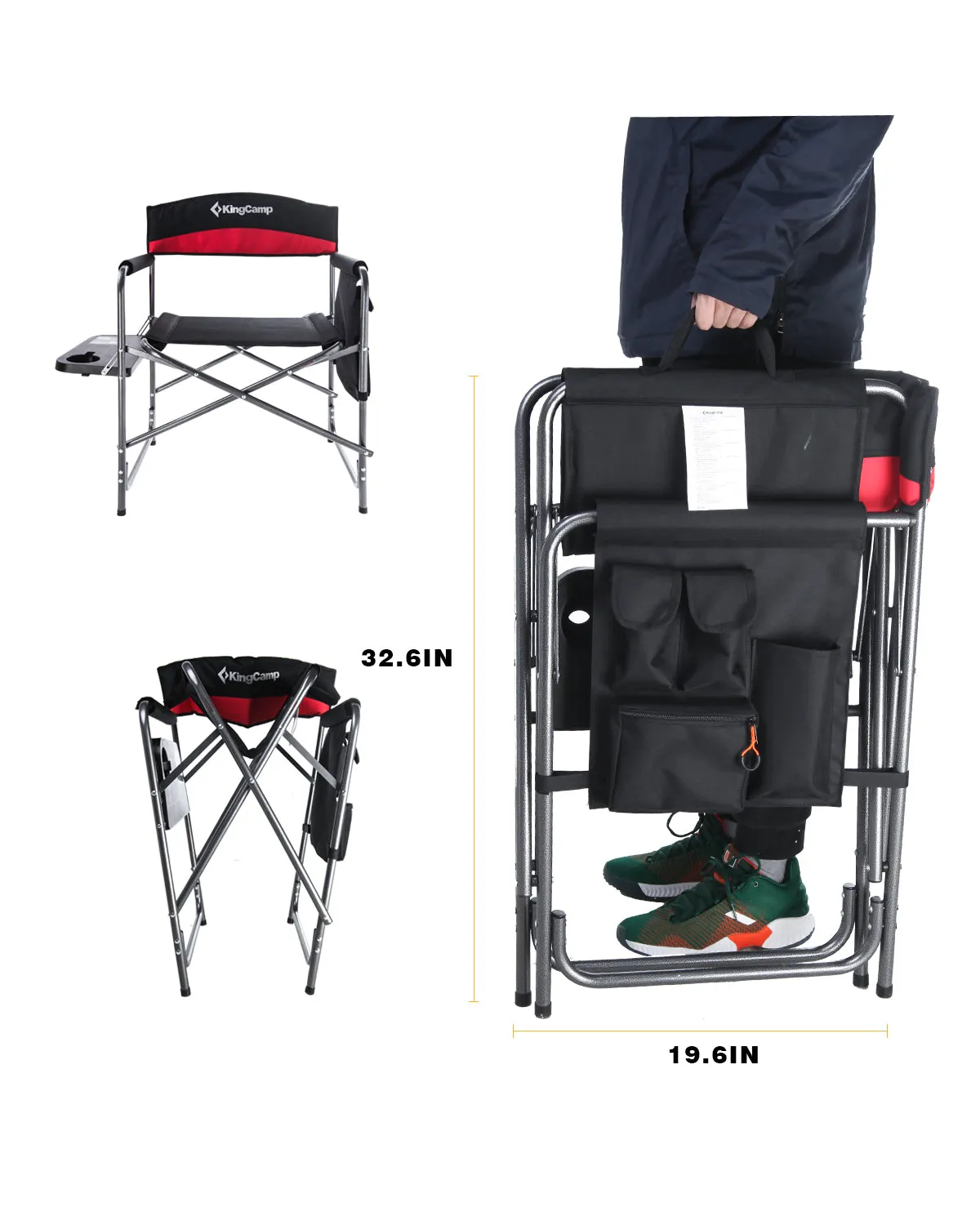 King Camp Red Folding Camp Chair