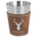 Leatherette Sleeved Shot Glass