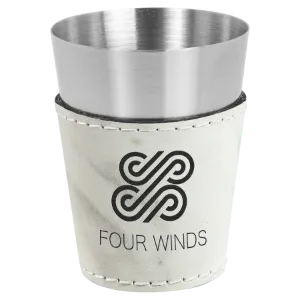 Leatherette Sleeved Shot Glass