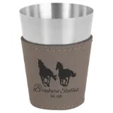 Leatherette Sleeved Shot Glass