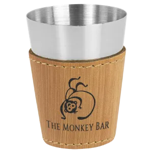 Leatherette Sleeved Shot Glass