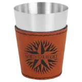 Leatherette Sleeved Shot Glass