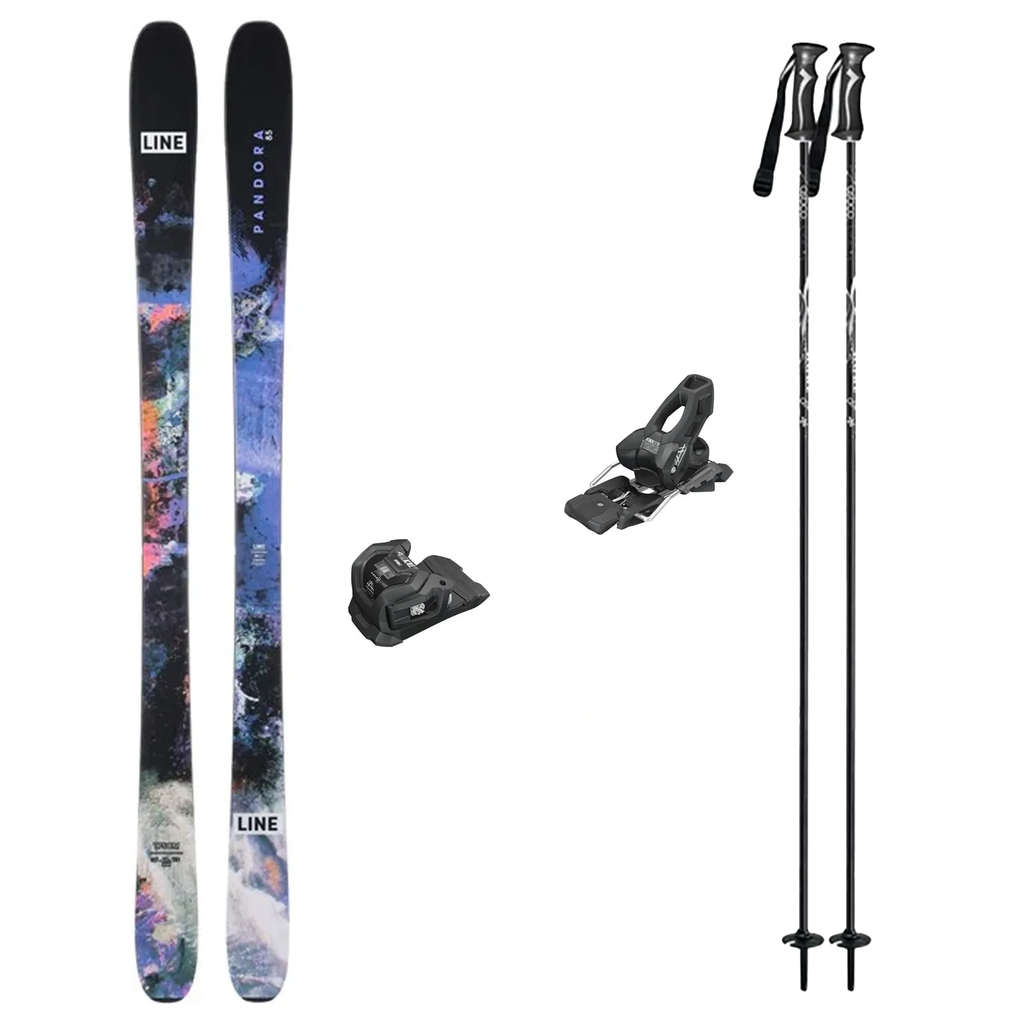 Line Pandora 85 Skis 2025 with Tyrolia Attack 11 Bindings Womens Ski Package