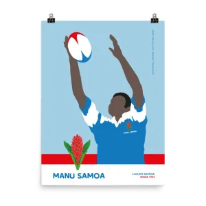 Manu Samoa Rugby Catch Poster