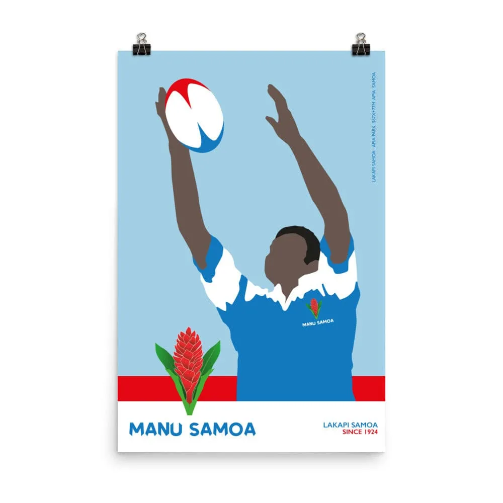 Manu Samoa Rugby Catch Poster