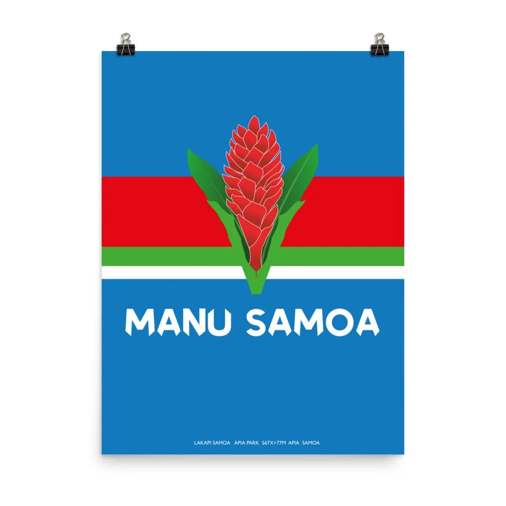 Manu Samoa Rugby Tradition Poster