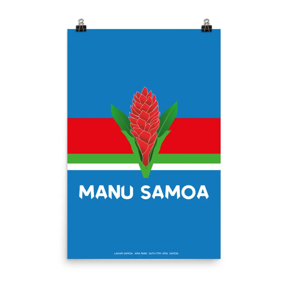 Manu Samoa Rugby Tradition Poster