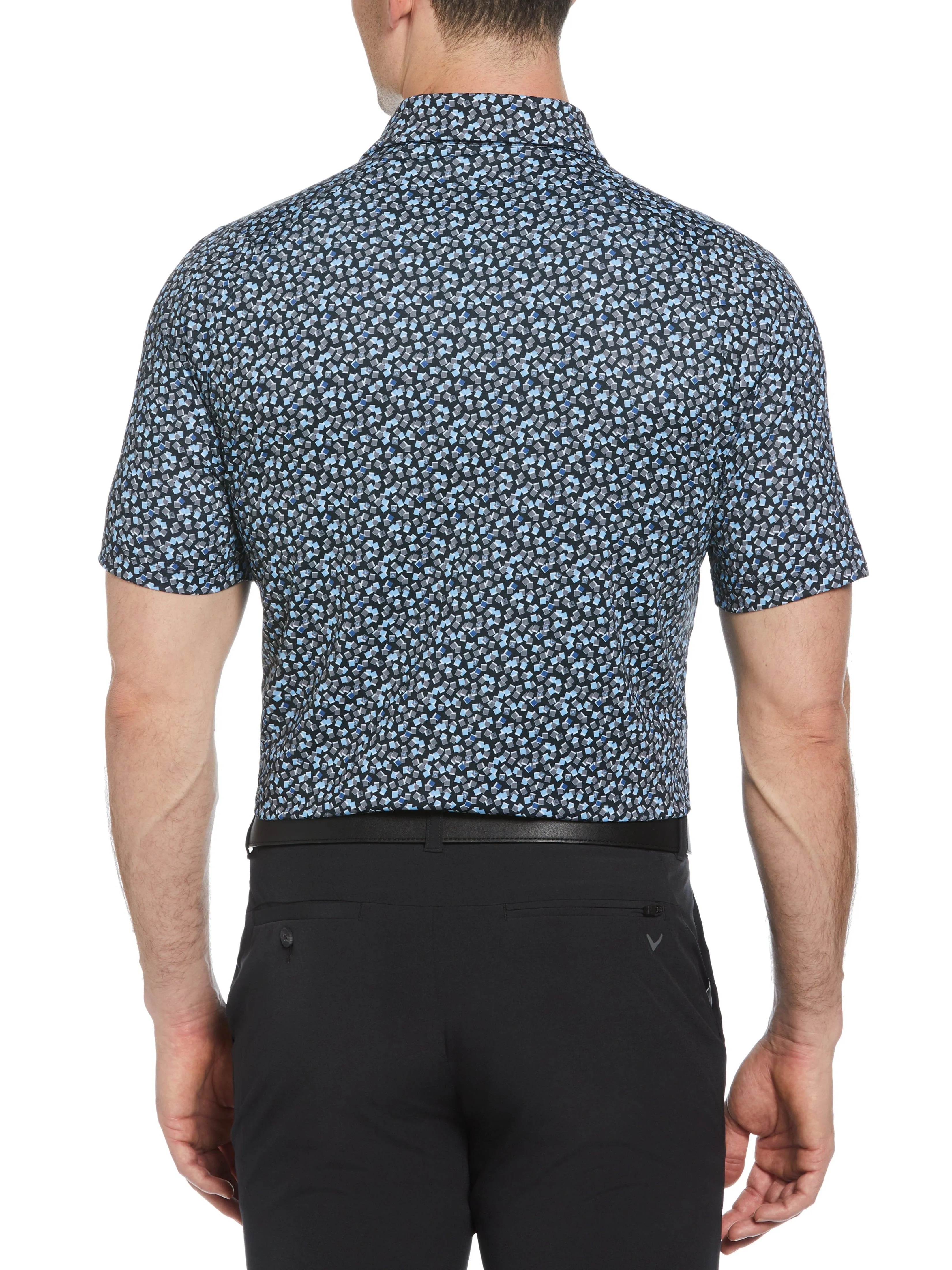 Mens Polaroid Confetti Print Golf Polo