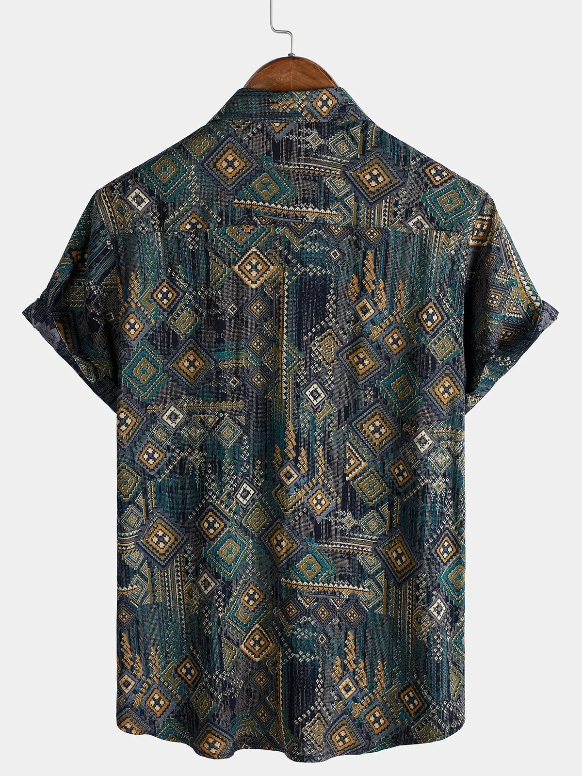 Men's Vintage Holiday Hawaiian Soft Short Sleeve Shirt