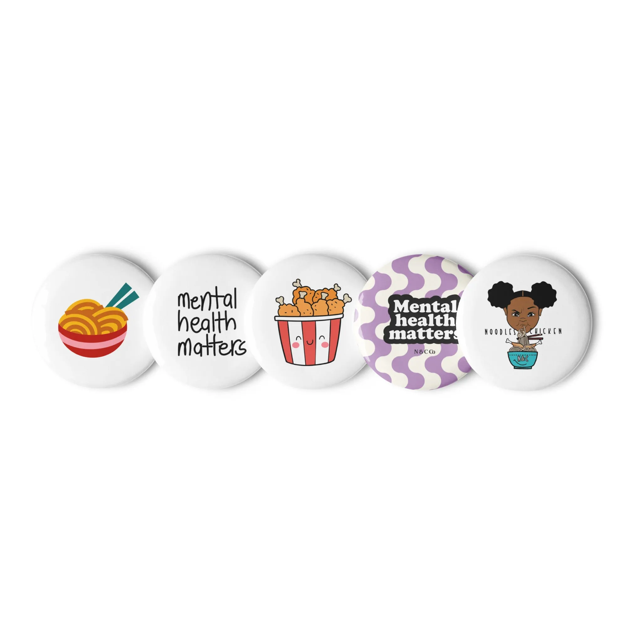 MHM (LOGO) Set of pin buttons