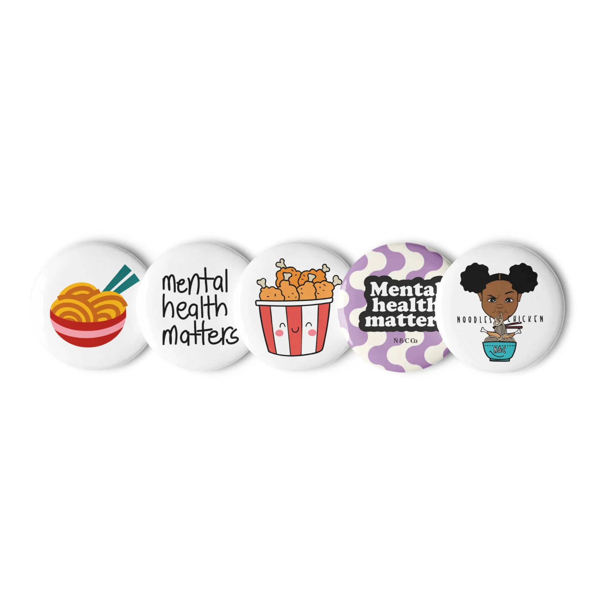 MHM (LOGO) Set of pin buttons