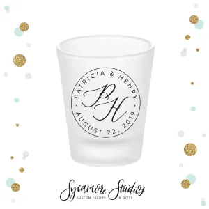 Modern Monogram - Frosted Shot Glass #55