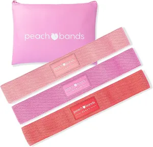New Peach Bands Hip Band Set - Fabric Booty Resistance Bands for Leg and Butt Workouts