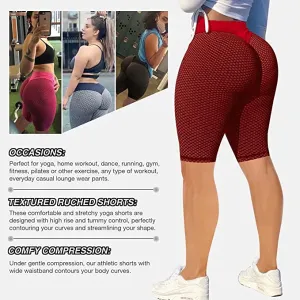New Scrunch Butt Lifting Shorts for Women Workout Gym Smile Contour Seamless Leggings High Waist Ruched Booty Yoga Shorts, Sz M