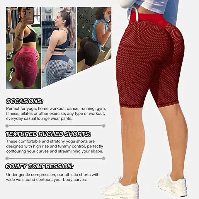 New Scrunch Butt Lifting Shorts for Women Workout Gym Smile Contour Seamless Leggings High Waist Ruched Booty Yoga Shorts, Sz M
