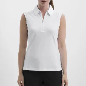 Nivo Nelly Sleeveless Polo - White - SPF 40